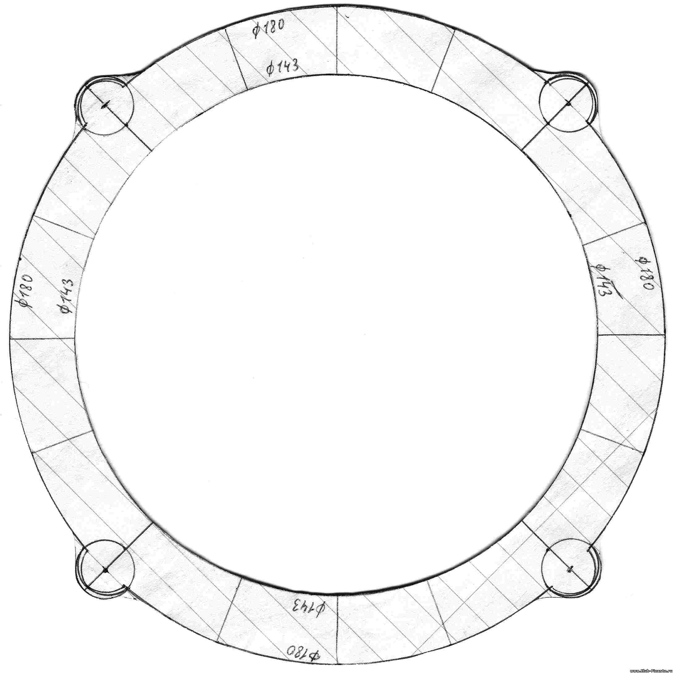 Проставочные кольца под 20 динамик чертеж